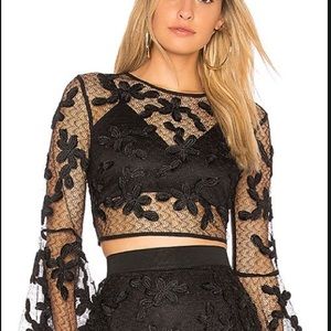 Revolve Floral Lace Two Piece Dress